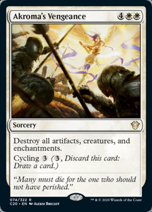 [074]【EN】アクローマの復讐/Akroma's Vengeance【C20】[R][白]