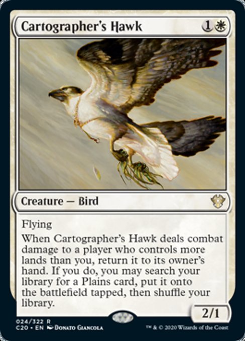 [024]【EN】地図作りの鷹/Cartographer's Hawk【C20】[R][白]