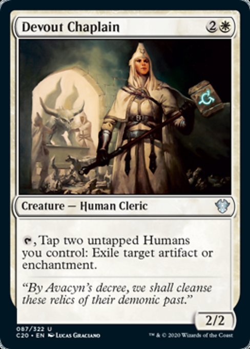 [087]【EN】敬虔な司祭/Devout Chaplain【C20】[U][白]