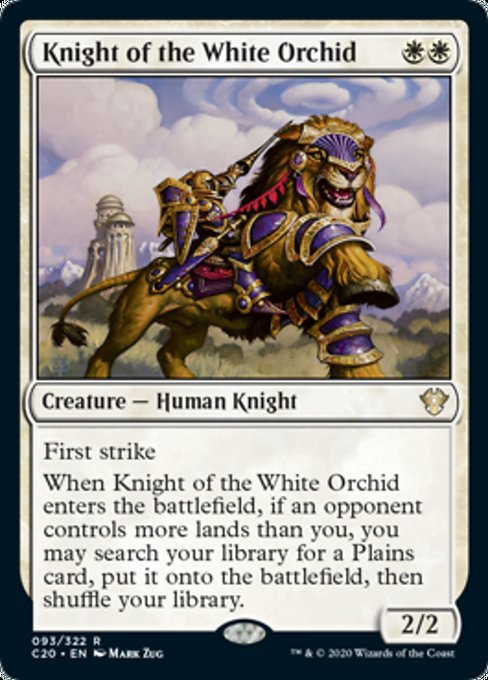[093]【EN】白蘭の騎士/Knight of the White Orchid【C20】[R][白]