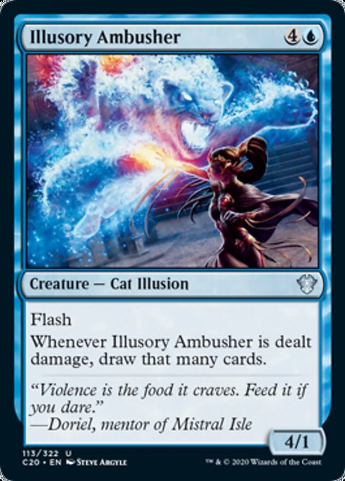 [113]【EN】錯覚の伏兵/Illusory Ambusher【C20】[U][青]