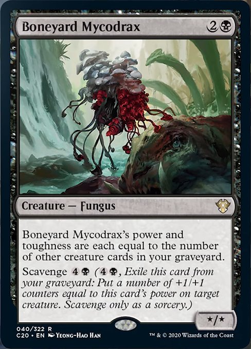 [040]【EN】骨塚の巻きひげ菌/Boneyard Mycodrax【C20】[R][黒]