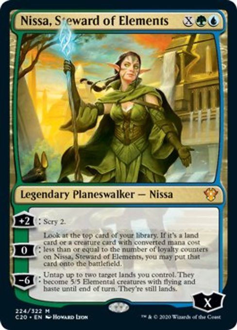 [224]【EN】自然に仕える者、ニッサ/Nissa, Steward of Elements【C20】[M][多色]