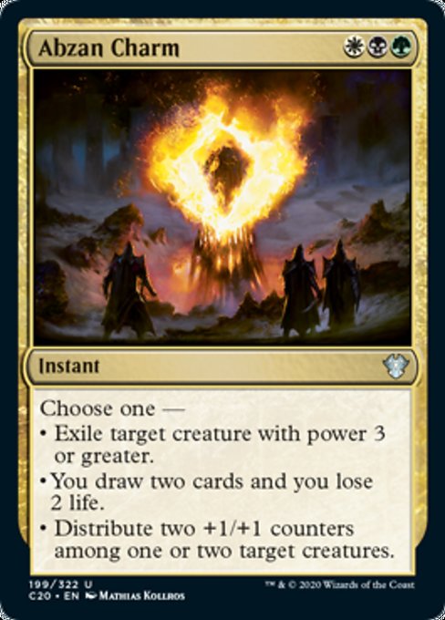 [199]【EN】アブザンの魔除け/Abzan Charm【C20】[U][多色]