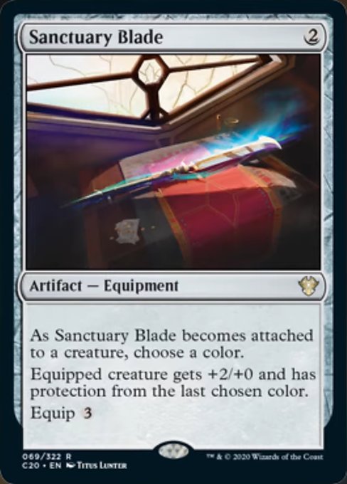 [069]【EN】聖域の刃/Sanctuary Blade【C20】[R][茶]