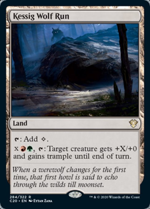 [284]【EN】ケッシグの狼の地/Kessig Wolf Run【C20】[R][土地]