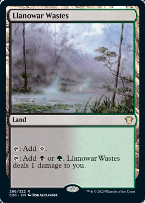 [286]【EN】ラノワールの荒原/Llanowar Wastes【C20】[R][土地]