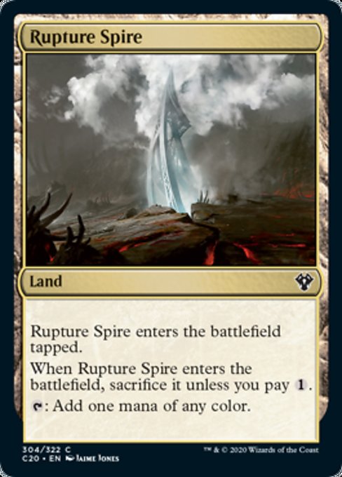 [304]【EN】断ち割る尖塔/Rupture Spire【C20】[C][土地]