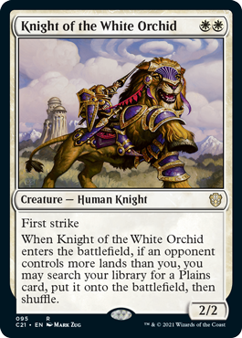 [095]【EN】白蘭の騎士/Knight of the White Orchid【C21】[R][白]