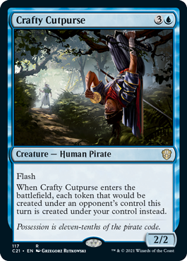 [117]【EN】狡猾な巾着切り/Crafty Cutpurse【C21】[R][青]