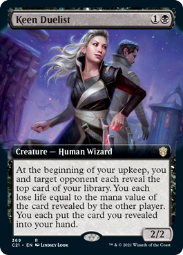 [369]【EN】■拡張アート■鋭敏な決闘者/Keen Duelist【C21】[R][黒]
