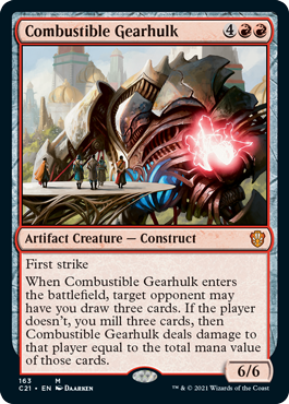 [163]【EN】焼却の機械巨人/Combustible Gearhulk【C21】[M][赤]