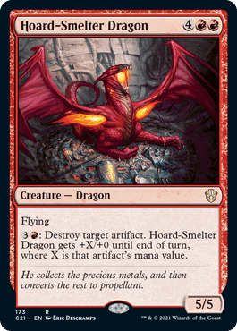 [173]【EN】蔵製錬のドラゴン/Hoard-Smelter Dragon【C21】[R][赤]