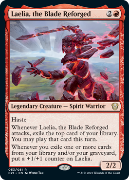 [053]【EN】再鍛の刃、ラエリア/Laelia, the Blade Reforged【C21】[R][赤]