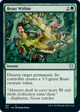 [186]【EN】内にいる獣/Beast Within【C21】[U][緑]