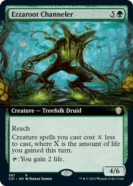 [387]【EN】■拡張アート■エザルートの媒介者/Ezzaroot Channeler【C21】[R][緑]