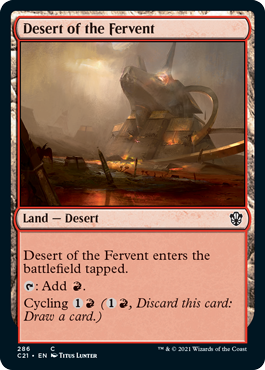[286]【EN】熱烈の砂漠/Desert of the Fervent【C21】[C][土地]