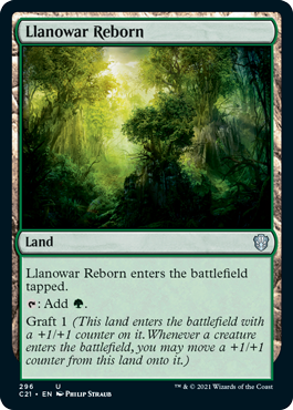 [296]【EN】ラノワールの再生地/Llanowar Reborn【C21】[U][土地]