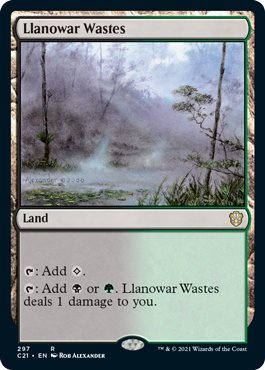 [297]【EN】ラノワールの荒原/Llanowar Wastes【C21】[R][土地]