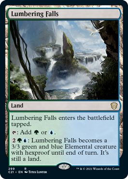 [299]【EN】伐採地の滝/Lumbering Falls【C21】[R][土地]