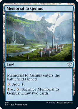 [301]【EN】天才の記念像/Memorial to Genius【C21】[U][土地]