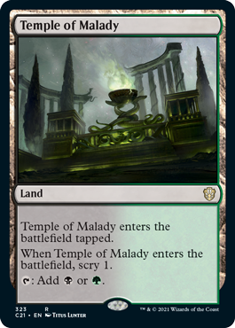 [323]【EN】疾病の神殿/Temple of Malady【C21】[R][土地]