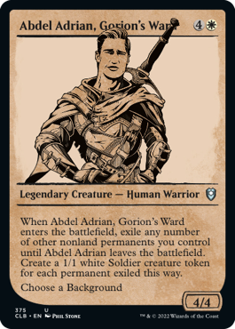 [375]【EN】■ショーケース■ゴライオンの養子、アブデル・エイドリアン/Abdel Adrian, Gorion's Ward【CLB】[U][白]