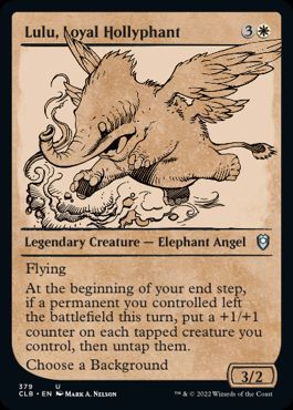 [379]【EN】【FOIL】■ショーケース■忠実なホリファント、ルールー/Lulu, Loyal Hollyphant【CLB】[U][白]