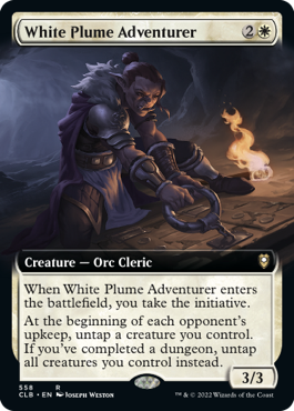 [558]【EN】【FOIL】■拡張アート■白羽山の冒険者/White Plume Adventurer【CLB】[R][白]
