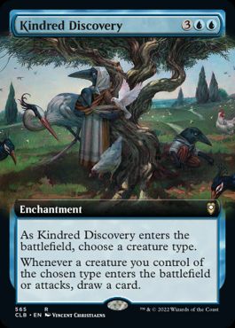 [565]【EN】【FOIL】■拡張アート■同族の発見/Kindred Discovery【CLB】[R][青]