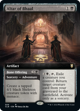 [569]【EN】【FOIL】■拡張アート■ベハルの祭壇/Altar of Bhaal【CLB】[R][黒]
