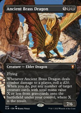 [367]【EN】【FOIL】■ボーダーレス■エインシャント・ブラス・ドラゴン/Ancient Brass Dragon【CLB】[M][黒]