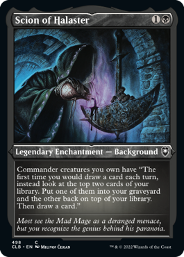 [498]【EN】【エッチングFOIL】ハラスターの後継/Scion of Halaster【CLB】[C][黒]