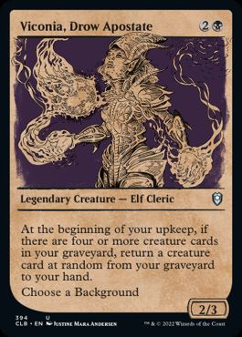 [394]【EN】【FOIL】■ショーケース■ドラウの背教者、ヴィコニア/Viconia, Drow Apostate【CLB】[U][黒]