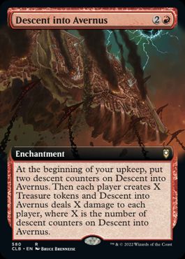 [580]【EN】【FOIL】■拡張アート■アヴェルヌスへの下降/Descent into Avernus【CLB】[R][赤]