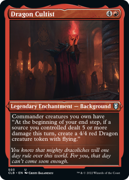 [503]【EN】【エッチングFOIL】ドラゴン・カルトの信者/Dragon Cultist【CLB】[U][赤]