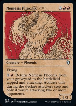 [403]【EN】【FOIL】■ショーケース■天罰のフェニックス/Nemesis Phoenix【CLB】[U][赤]