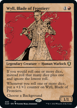 [405]【EN】【FOIL】■ショーケース■辺境の刃、ワイル/Wyll, Blade of Frontiers【CLB】[R][赤]