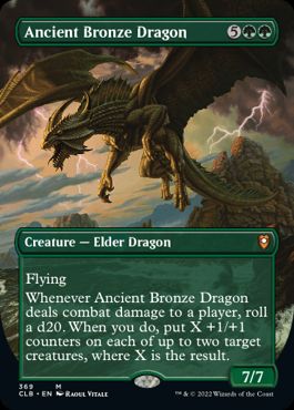 [369]【EN】【FOIL】■ボーダーレス■エインシャント・ブロンズ・ドラゴン/Ancient Bronze Dragon【CLB】[M][緑]