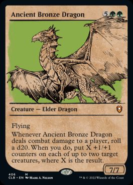 [406]【EN】【FOIL】■ショーケース■エインシャント・ブロンズ・ドラゴン/Ancient Bronze Dragon【CLB】[M][緑]