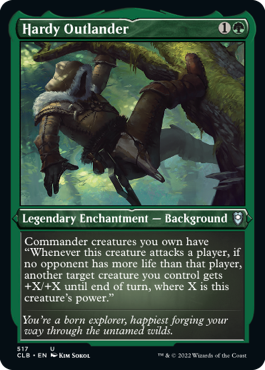 [517]【EN】【エッチングFOIL】頑健な辺境育ち/Hardy Outlander【CLB】[U][緑]