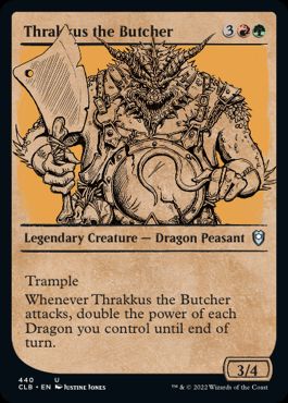 [440]【EN】【FOIL】■ショーケース■解体屋、スラッカス/Thrakkus the Butcher【CLB】[U][多色]