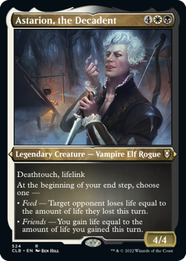 [524]【EN】【エッチングFOIL】堕落者、アスタリオン/Astarion, the Decadent【CLB】[R][多色]