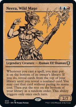 [434]【EN】【FOIL】■ショーケース■暴走魔法の使い手、ニーラ/Neera, Wild Mage【CLB】[R][多色]
