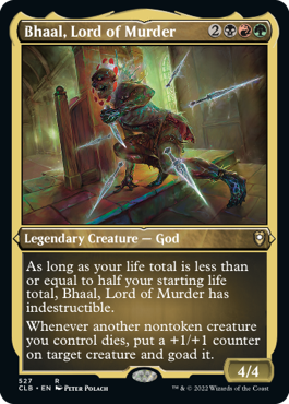 [527]【EN】【エッチングFOIL】殺戮の王、ベハル/Bhaal, Lord of Murder【CLB】[R][多色]