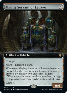 [598]【EN】【FOIL】■拡張アート■マイティー・サーヴァント・オヴ・ルークオ/Mighty Servant of Leuk-o【CLB】[R][茶]