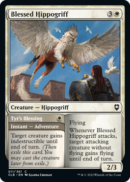 [011]【EN】祝福のヒポグリフ/Blessed Hippogriff【CLB】[C][白]