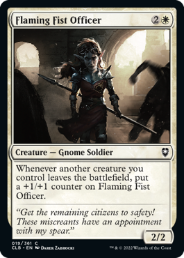 [019]【EN】【FOIL】燃える拳の士官/Flaming Fist Officer【CLB】[C][白]