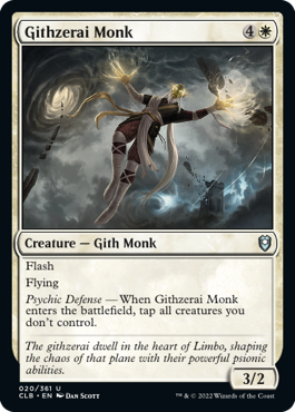 [020]【EN】【FOIL】ギスゼライのモンク/Githzerai Monk【CLB】[U][白]
