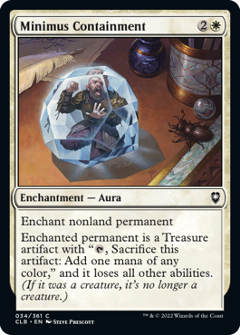 [034]【EN】【FOIL】幽閉/Minimus Containment【CLB】[C][白]